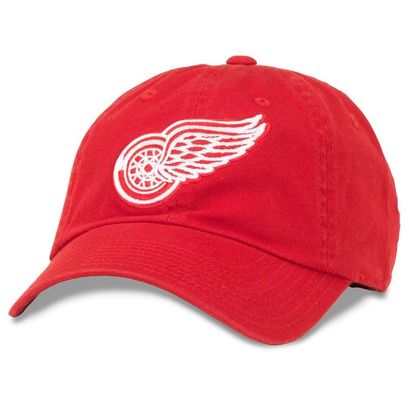 AMERICAN NEEDLE Detroit Red Wings Unisex Blue Line Officially Licensed NHL National Hockey League Team Baseball Hat Adjustable Buckle Strap Dad Cap (40742A-DRW)